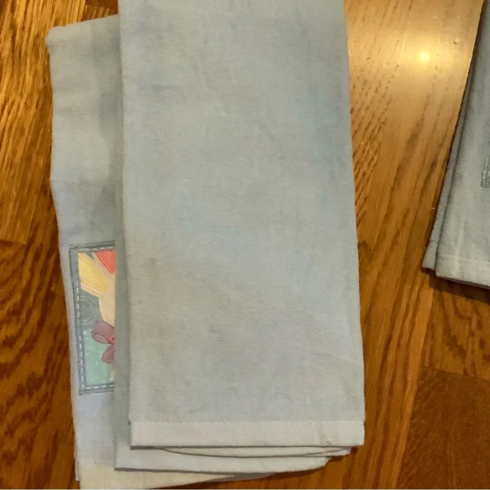 Hand Towels Bunny Blue Set of 4 #ES